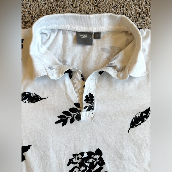 White Hawaiian Polo Shirt - Picture 2 of 2